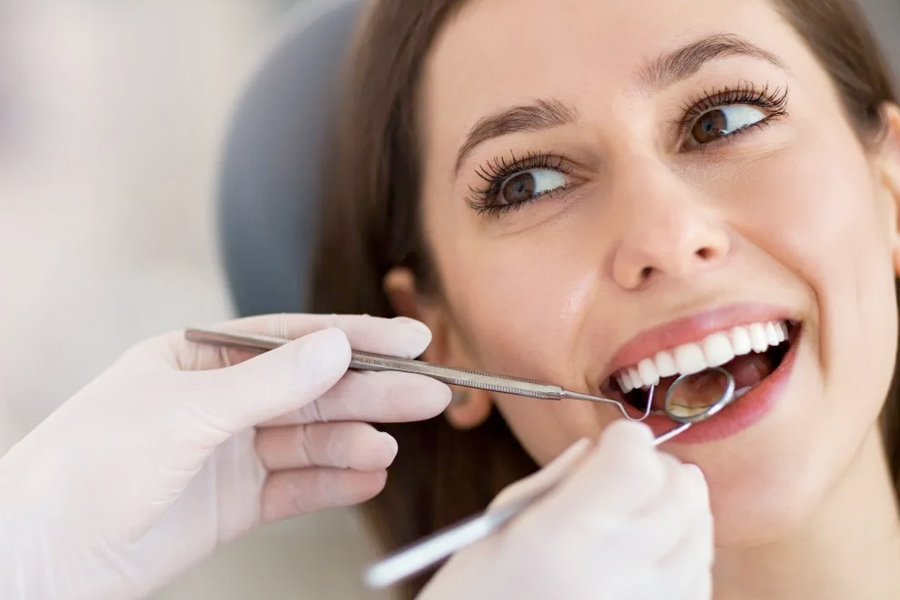 Woman During Dental Exam