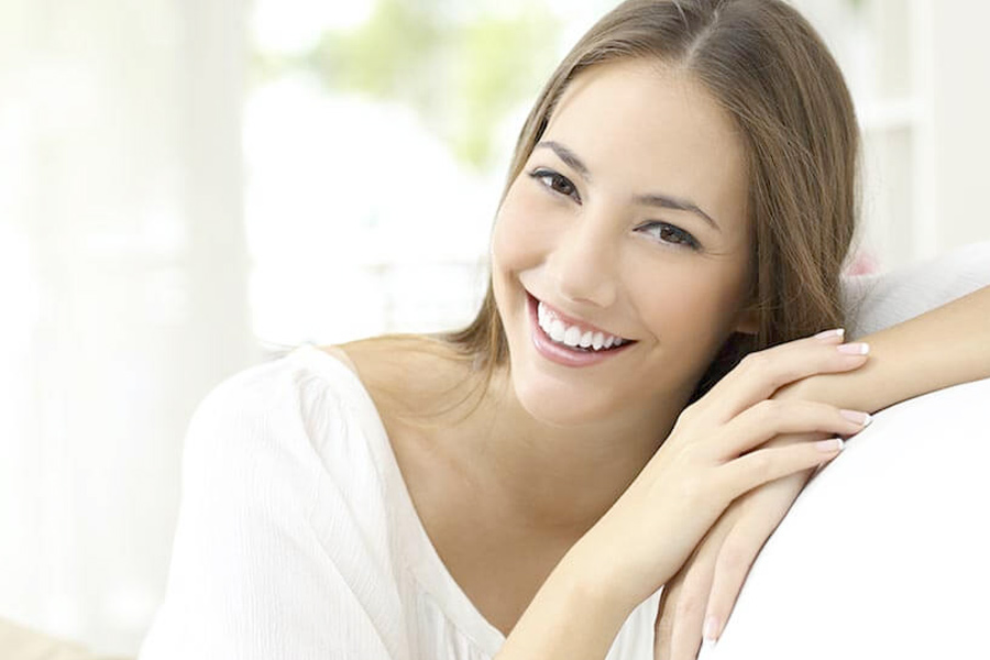 Woman with Beautiful White Teeth